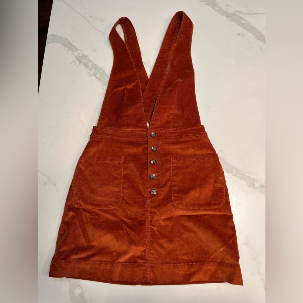 Free People Burn Orange Corduroy Dress